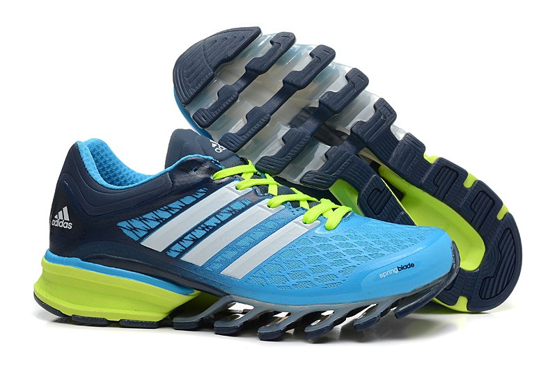 Adidas Springblade Razor 2 Mens Shoes -(Sky Blue Fluorescent Green Dark Blue)